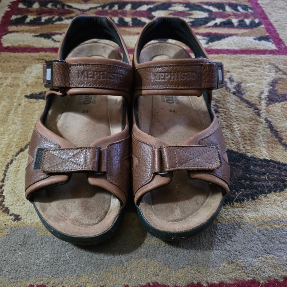 Mephisto Tan Leather Men's Sandals